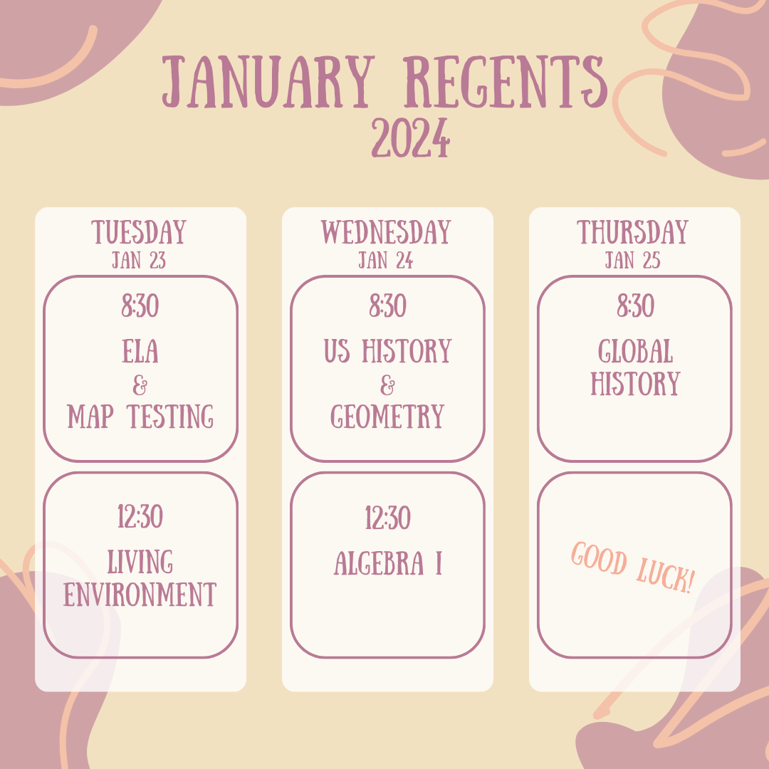 Regents schedule